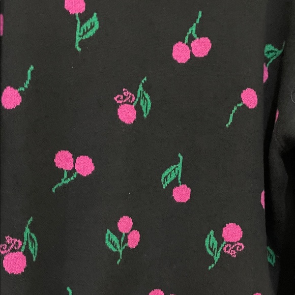PINK Victoria's Secret Black W/Pink Cherries Size Small - Picture 4 of 8